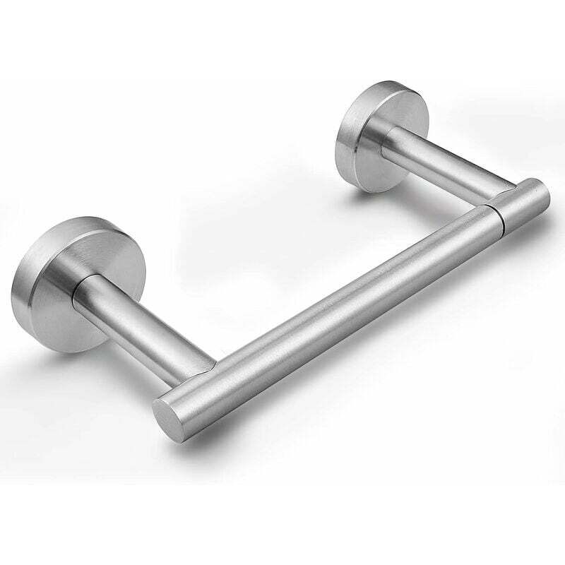 Shining House - Porte-rouleau de papier réglable en acier inoxydable 304, argent