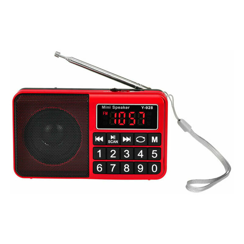 Radio portable fm / am (mw) / sw / usb / Micro-SD / MP3, station de radio avec gros boutons et grand écran, radio portable rechargeable 800 mAh