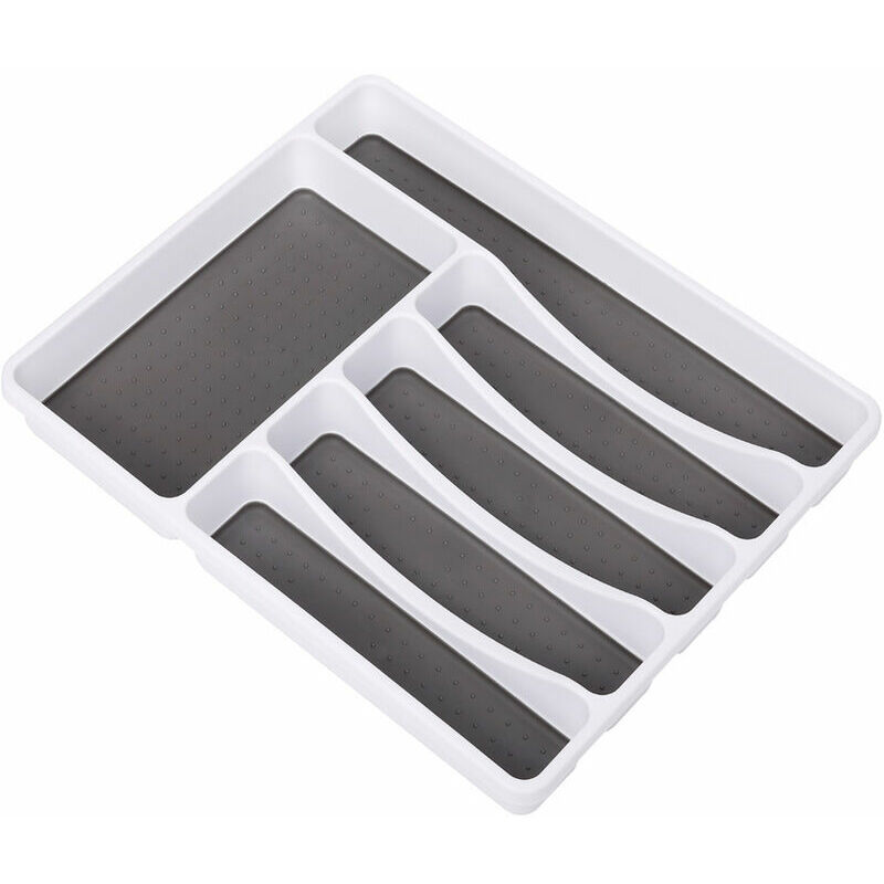 Shining House - Range Couverts pour Tiroir 6 Compartiments Tiroir plateau à couverts boîte de rangement séparateur de plateau en plastique Range