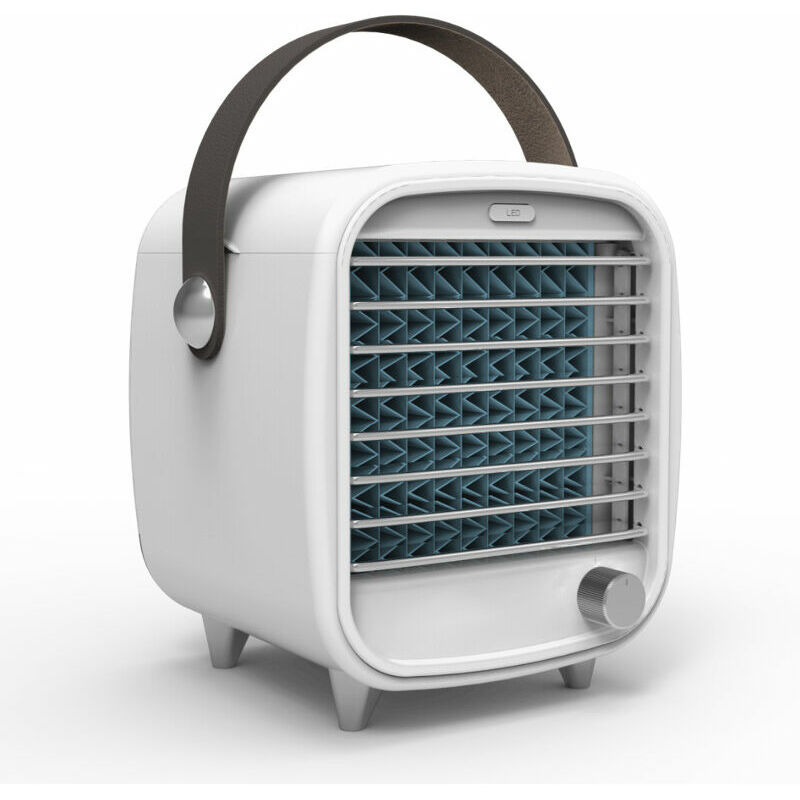 Refroidisseur d'air Portable Climatiseur Mobile USB,4 en 1 Ventilateur Climatiseur Silencieux Humidificateur Purificateur,Mini Refroidisseur d'air