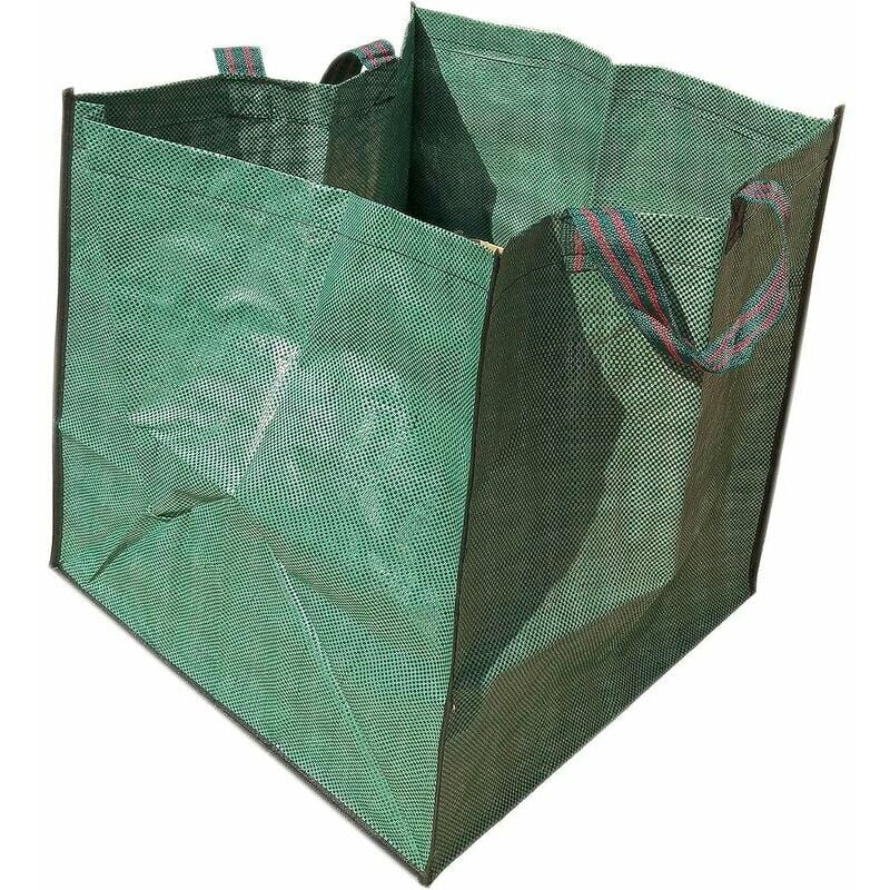 Shining House - Sacs poubelle de jardinage avec poignées, 2 sacs à déchets robustes pour ramasser les feuilles - Réutilisables - Pour jardin, parc,