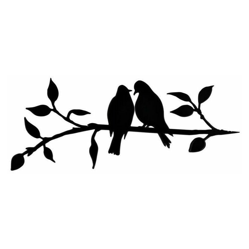 Silhouette en Acier d'oiseau en métal, décoration d'oiseaux de Branche en Acier, Art de la Figure en métal, décor d'art d'arbre, pour Les décorations