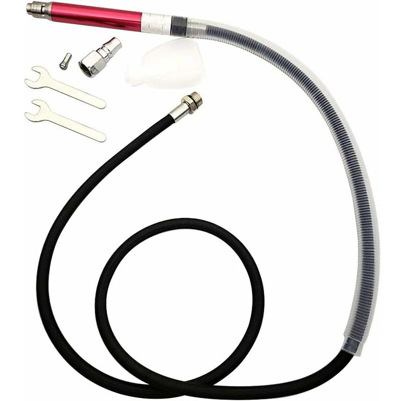 Shining House - sl.gt Micro meuleuse, ensemble de meuleuse pneumatique 65 000 tr/min avec crayon de coupe pratique avec clé à main