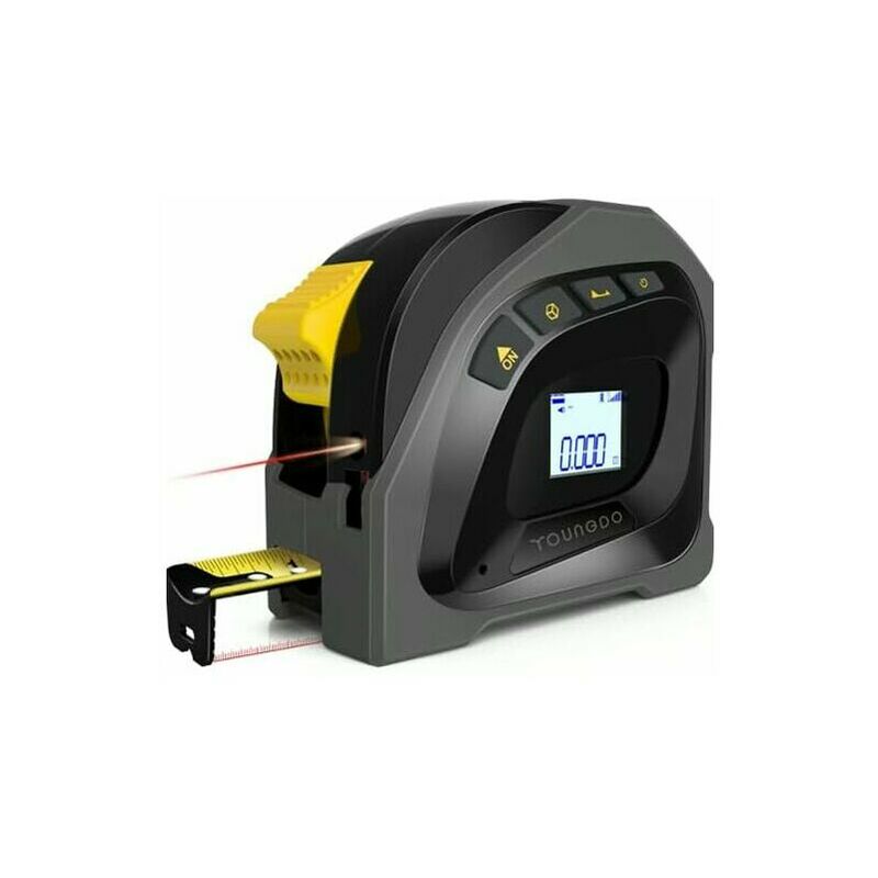 Télémètre Laser avec Écran lcd Rétro-Éclairé , Mètre à Ruban, Télémètre Laser 40m, Mètre Ruban 5m, Laser pour Mesurer, Portable, Rechargeable