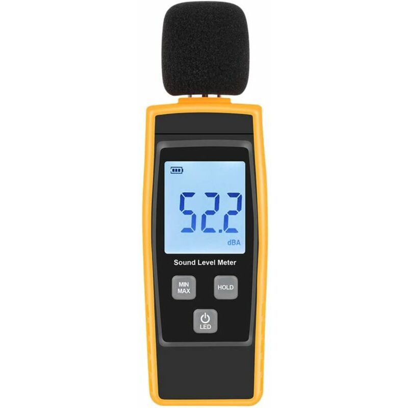 Testeur de niveau sonore manuel 30-130 dB Décibel de mesure de bruit avec écran lcd numérique rétroéclairé pour utilisation intérieure/extérieure