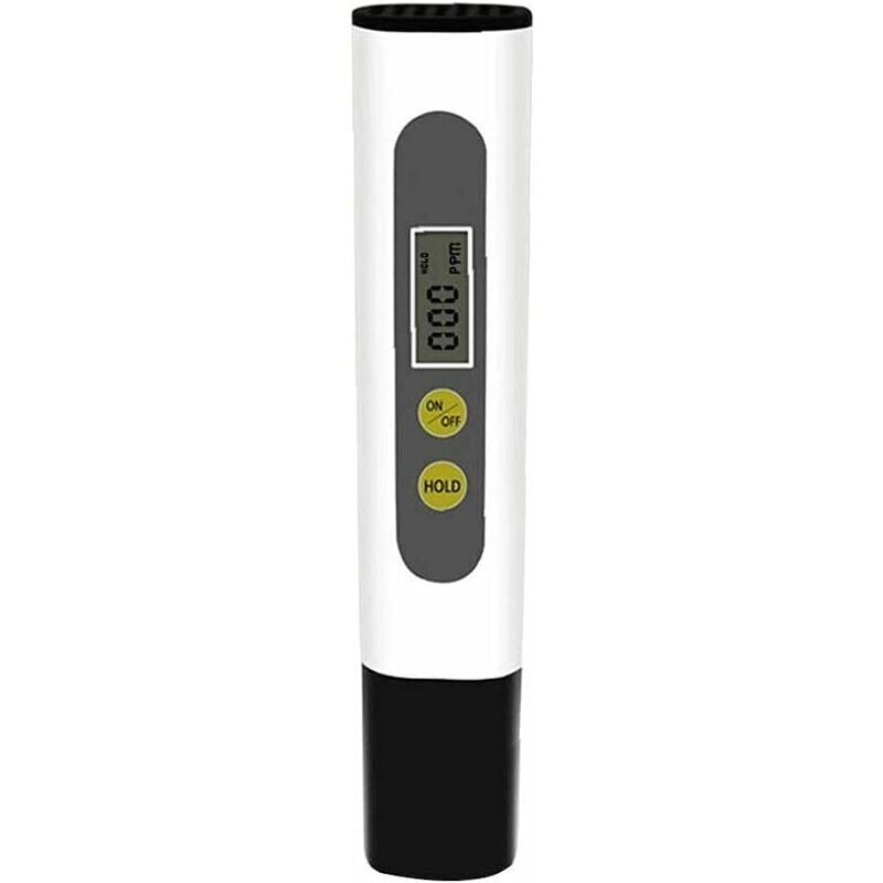 Shining House - Testeur numérique de qualité de l'eau, compteur tds, stylo de test avec écran lcd, 2.5x1.4x13.4cm - white