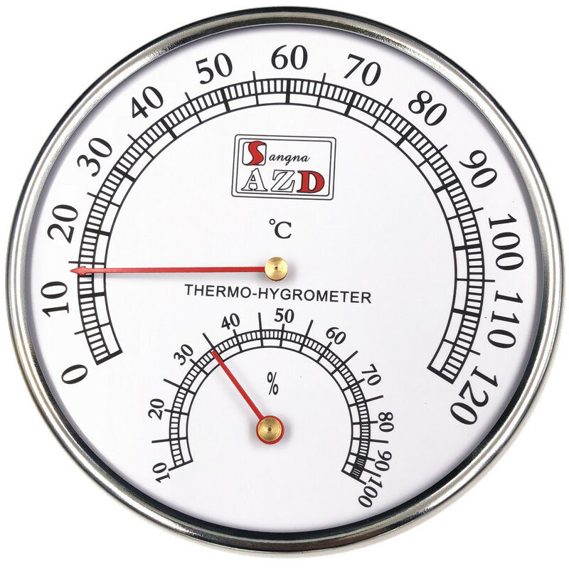 Shining House - Thermomètre Hygromètre de Salle de Sauna, Mètre Celsius Moniteur ​pour Ateliers, Piscine, Entrepôts Spa Accessoire de sauna 12.5cm