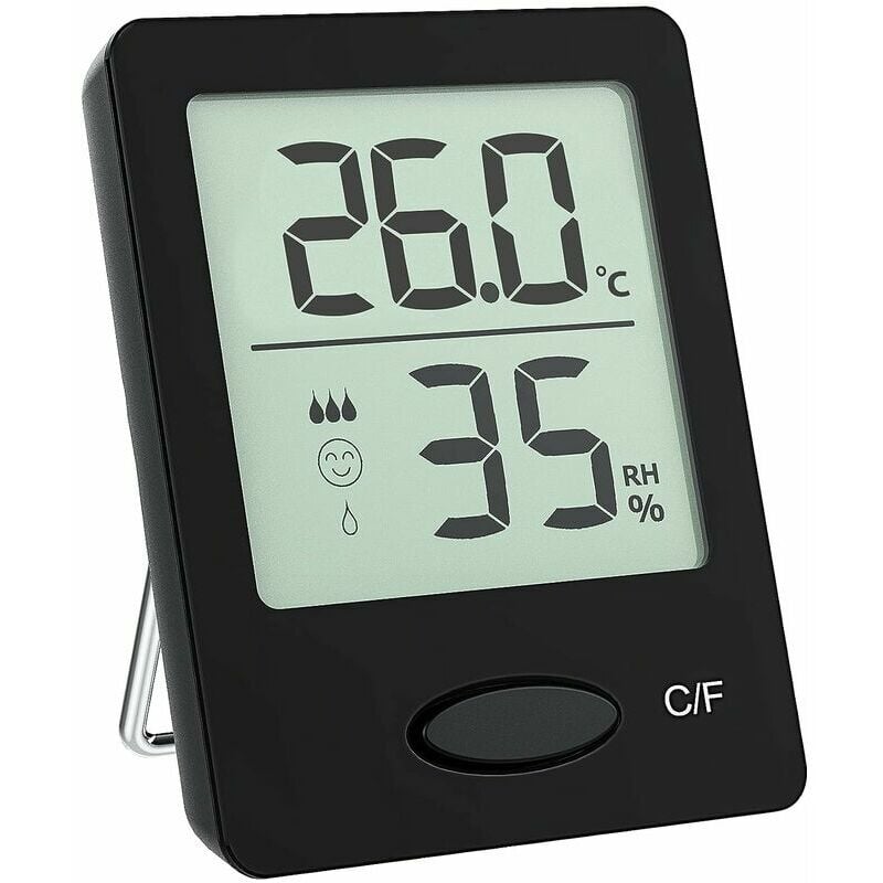 Shining - Thermomètres d'intérieur, Moniteur d'Humidité & deTempérature Portable, Mini thermomètre de jardin facile à lire, 3 modes