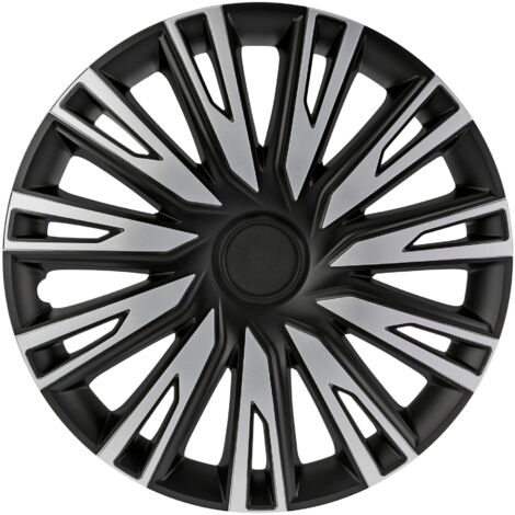 COPRICERCHI AUTO UNIVERSALI 15 GTX Carbon NERO/ARGENTO ABS D-GEAR