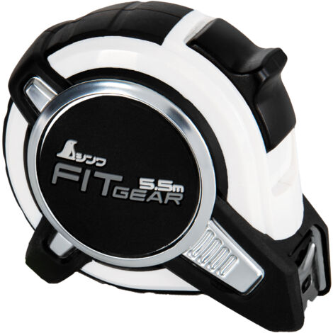 Shinwa 80529 FitGear Ruban à mesurer déroulant 5,5 m (19 mm)