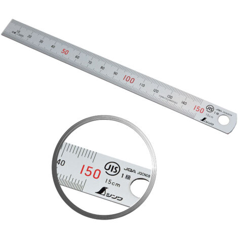 Shinwa Règle 15 cm - avec graduation fine de 0,5mm, 13005