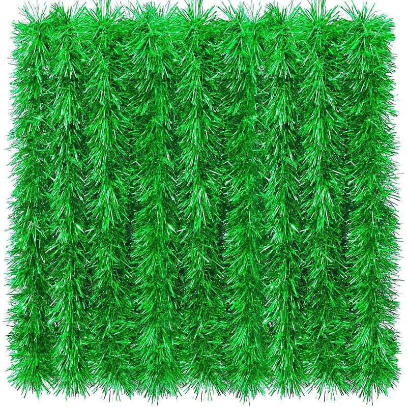 

Shiny Garland Garland Guirnalda de árbol de Navidad Guirnalda de seda Adornos Accesorios de boda, Verde