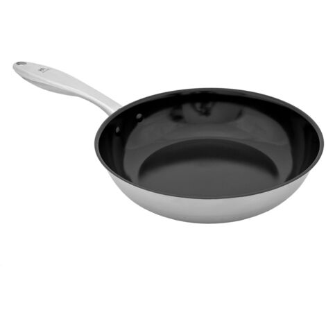 Shiori 撓 Padella in acciaio inox 304 con rivestimento in ceramica a induzione 24 cm