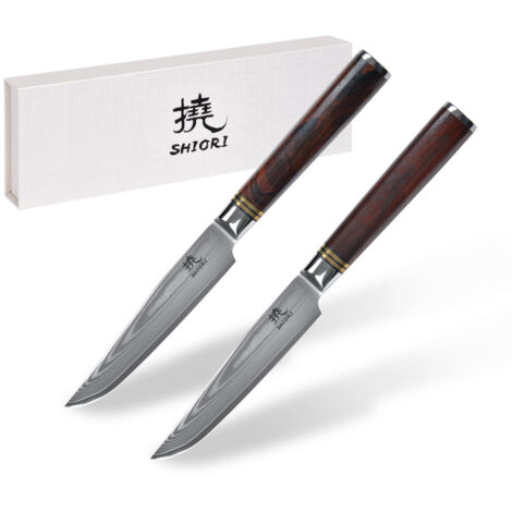 Shiori 撓 Sutēki - set di due coltelli da bistecca