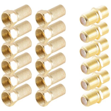 Shiverpeaks BS15-300014 Kit connettori a F. placcato oro Connessioni: Spine a F, Prese a F, Spine a F Diametro cavo: 6.