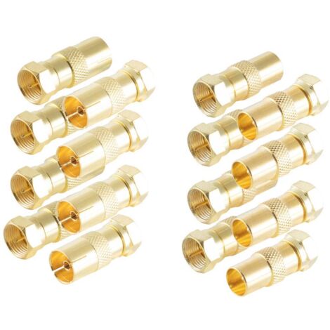 Shiverpeaks BS15-301214 Kit adattatore coassiale F. placcato oro Connessioni: Spine a F, Spina coassiale IEC, Spina coa