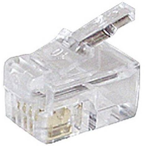 Shiverpeaks Réseau Shiverpeaks BASIC-S fiche modulaire RJ10 4 pôles, 4 contacts occupés, contacts dorés VE 10 BS72039-10 mâle, droit Nombre de p S482242