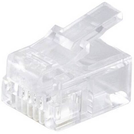 Shiverpeaks Réseau Shiverpeaks BASIC-S fiche modulaire RJ11 6 pôles, 4 contacts occupés, contacts dorés VE 10 BS72040-10 mâle, droit Nombre de p S482262