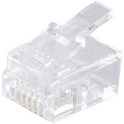 Shiverpeaks Réseau Shiverpeaks BASIC-S fiche modulaire RJ12 6 pôles, 6 contacts occupés, contacts dorés VE 10 BS72050-10 mâle, droit Nombre de p S482202