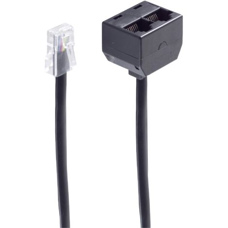 Shiverpeaks RNIS Adaptateur [1x RJ45 mâle 8P8C - 2x RJ45 femelle 8P8C] 0.1 m noir S482292