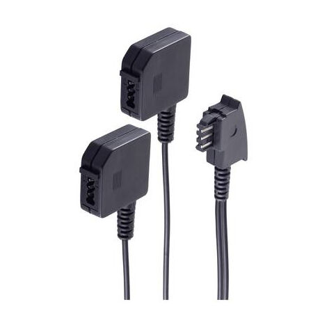 SHIVERPEAKS TÉLÉPHONE (ANALOGIQUE) ADAPTATEUR Y [1X TAE F MÂLE - 2X TAE F FEMELLE] 0.2 M NOIR BS71000