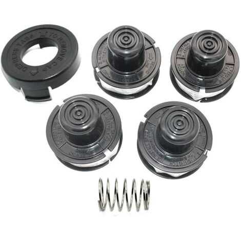 Shock feed spool and wire for Black & Decker GL250 GL310 GL360 GLC500 82300 82310 82312 CST500 CST800 GE600 GE800 GLC12 GL250 GL310 GL360 GLC500 ST200 ST300 ST400 ST1000 RS-136, 4 pieces