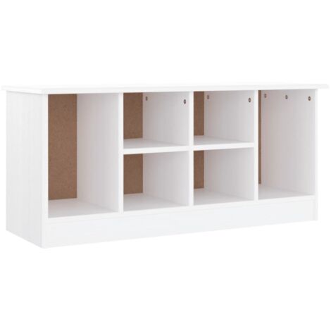 Shoe Bench ALTA White 100x35x45 cm Solid Wood Pine vidaXL
