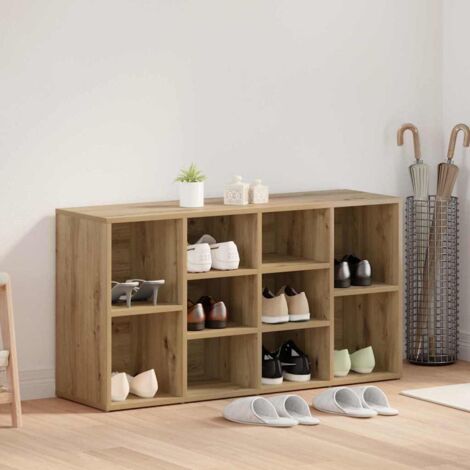 Shoe Bench Artisan oak 103 x 30 x 54.5 cm Engineered wood vidaXL