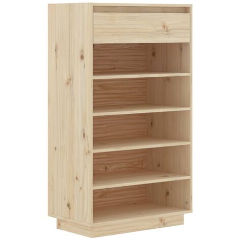 Shoe Cabinet 60x34x105 cm Solid Wood Pine vidaXL