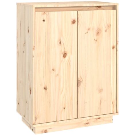 Shoe Cabinet 60x35x80 cm Solid Wood Pine vidaXL