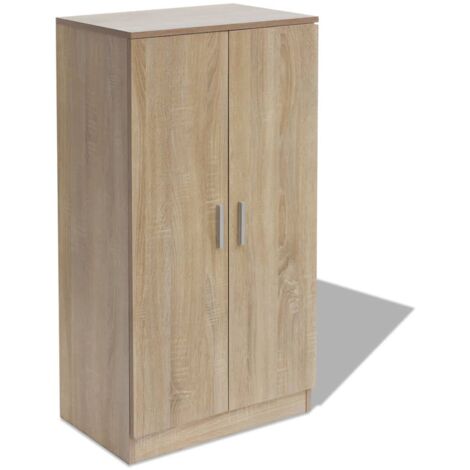 Shoe Cabinet 7 Shelves Oak vidaXL