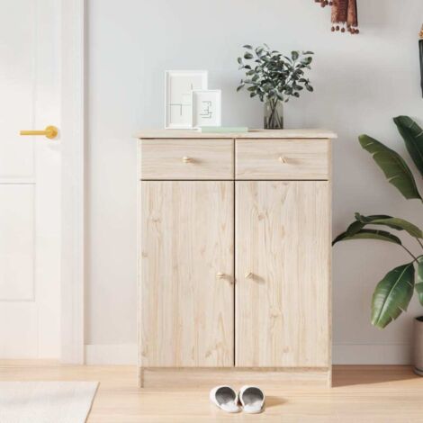 Shoe Cabinet ALTA 77x35x96 cm Solid Wood Pine vidaXL