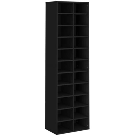 Shoe Cabinet Black 54x34x183 cm Engineered Wood vidaXL