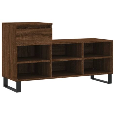 Shoe Cabinet Brown Oak 102x36x60 cm Engineered Wood vidaXL