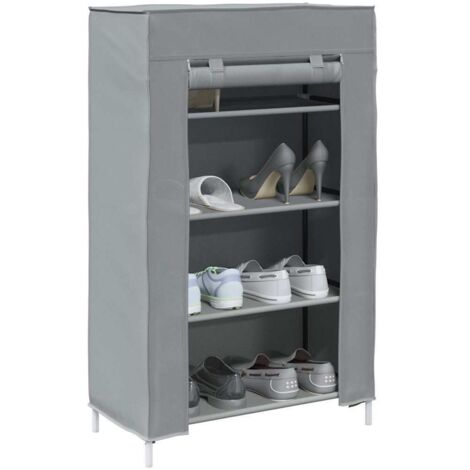 Shoe Cabinet Grey 60.5x30x97 cm Non-woven Fabric vidaXL