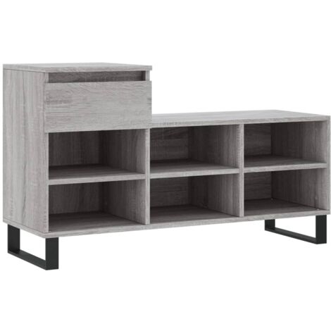 Shoe Cabinet Grey Sonoma 102x36x60 cm Engineered Wood vidaXL