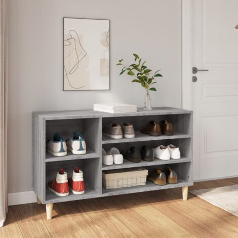 Shoe Cabinet Grey Sonoma 102x36x60 cm Engineered Wood vidaXL