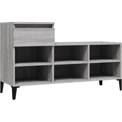 Shoe Cabinet Grey Sonoma 102x36x60 cm Engineered Wood vidaXL