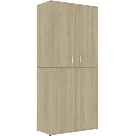 Shoe Cabinet Sonoma Oak 80x39x178 cm Chipboard