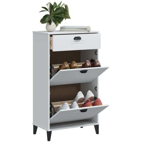 Shoe Cabinet VIKEN White Engineered Wood vidaXL