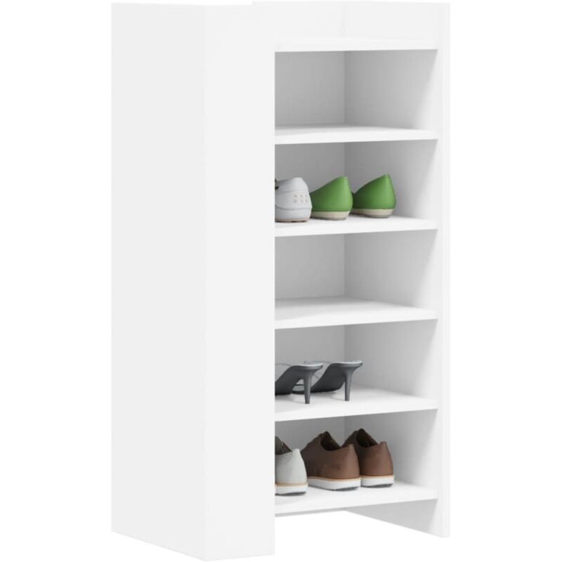 Shoe Cabinet White 52x37.5x100 Cm Engineered Wood Vidaxl