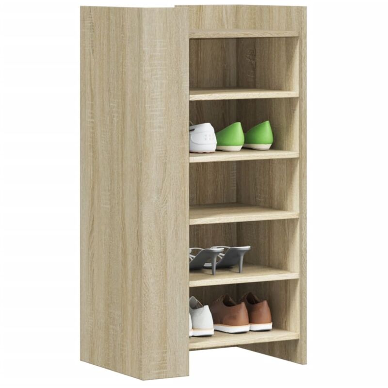Shoe Cabinet Sonoma Oak 52x37.5x100 Cm Engineered Wood Vidaxl