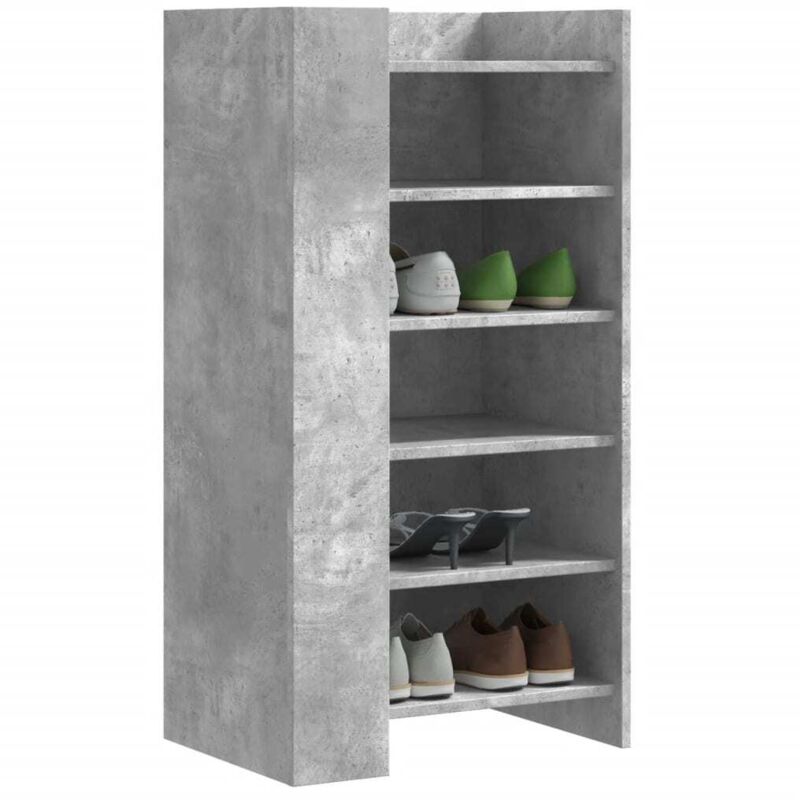 Vidaxl - Shoe Cabinet Concrete Grey 52x37.5x100 Cm Engineered Wood