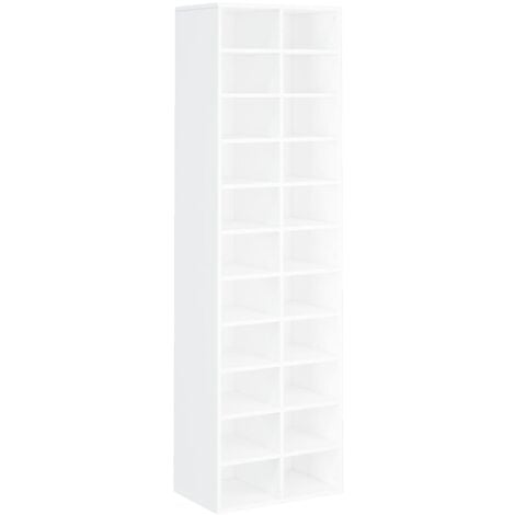 Shoe Cabinet White 54x34x183 cm Chipboard