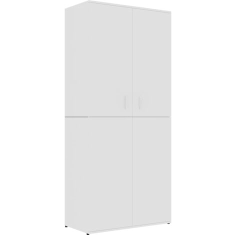 Shoe Cabinet White 80x39x178 cm Chipboard