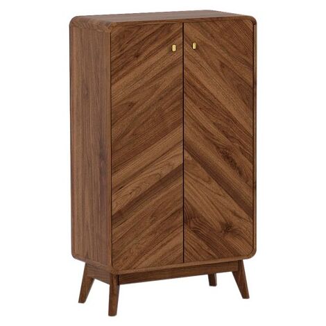 Shoe Cupboard - MFC/MDF - L40 x W75 x H123 cm - Columbian Walnut