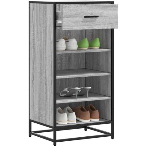 Shoe Rack Grey Sonoma 48x38x97.5 cm Engineered Wood vidaXL