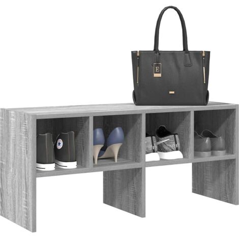 Shoe Rack Stackable Grey Sonoma 89.5x30x40 cm vidaXL