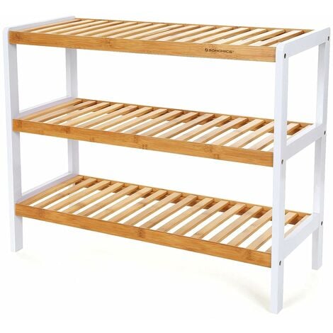 3 Tier Bamboo Shoe Rack Stand Organizer Storage Shelf Shoe Storage For 12 Pair Shoes 70