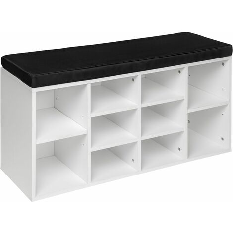 main image of "Shoe rack with bench - shoe cabinet, shoe cupboard, shoe storage cabinet"
